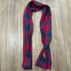 Vintage Brendella 100% Wool Tartan Plaid Scarf Made in Scotland Fringe